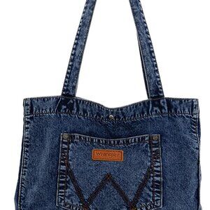 Denim Tote Bag Women Large Work Travel Everyday Casual Durable